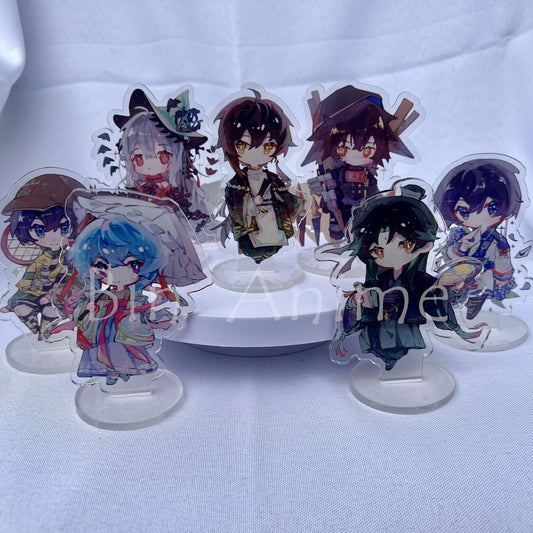 Anime Genshin Impact Cute Figure Cyno Wanderer Heizou Ayato Yae Miko Zhongli Fatui Acrylic Stand Model Plate Cosplay Fans Gifts