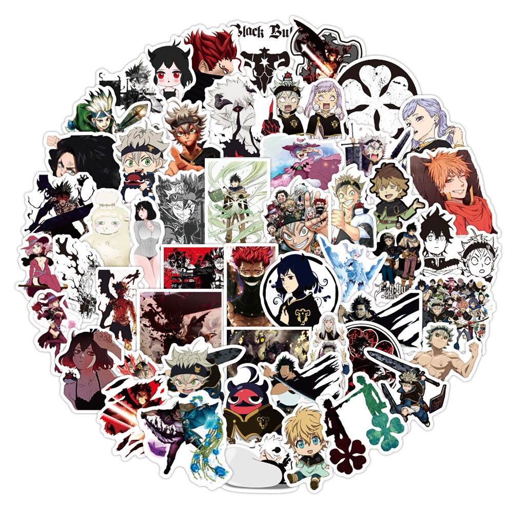 10/30/50PCS Anime Black Clover Stickers Cartoon Graffiti Decals Kids Toy Gift DIY Laptop Fridge Notebook Phone Car Cool Sticker