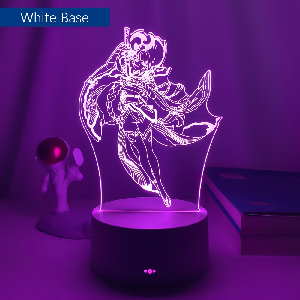 Led Lamp Genshin Impact Raiden Shogun for Kid Bedroom Decoration Birthday Gift Genshin Impact Baal Led Night Light Game