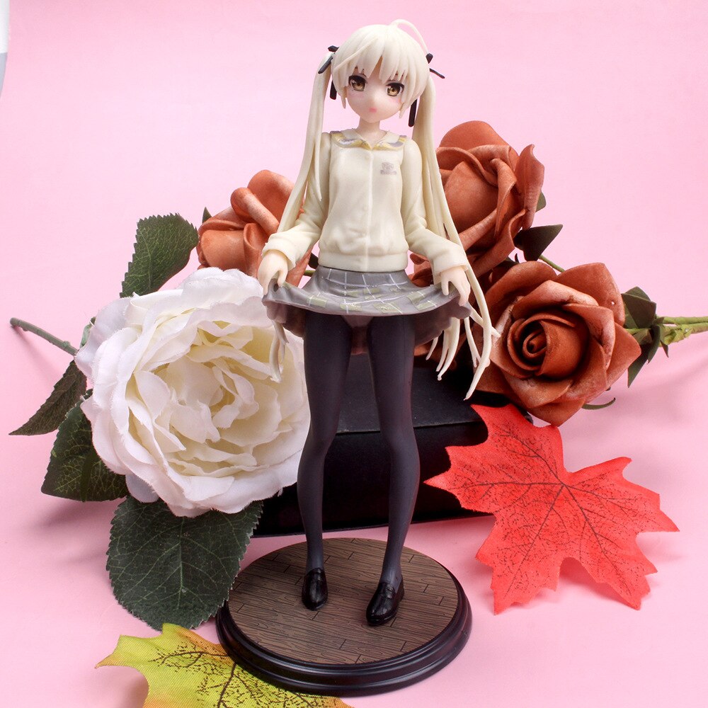 17CM Anime Yosuga No Sora Kasugano Sora Figure Hooded jacket black stockings Toy Model Gift Dolls Decoration Ornaments PVC