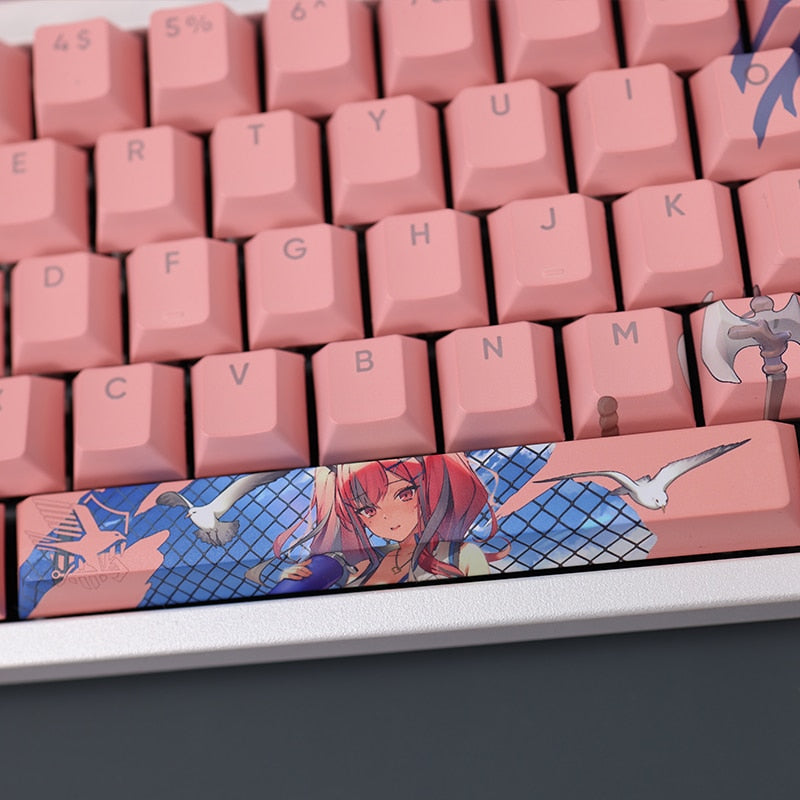 108 Keys/set Azur Lane USS Bremerton Keycap PBT Dye Sub Backlit Keycaps Anime Gaming Key Caps For ANSI 61 87 104 108 Keyboards