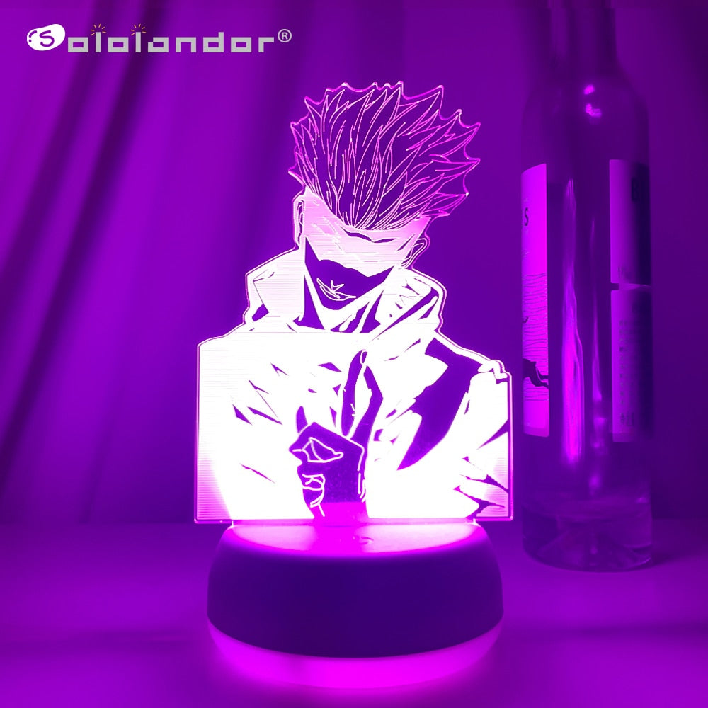 3D LED Night Light Anime Lamp Gojo Satoru Figure for Kids Bedroom Decor Nightlight Manga Cool Gift Child Table Lamp Dropshipping