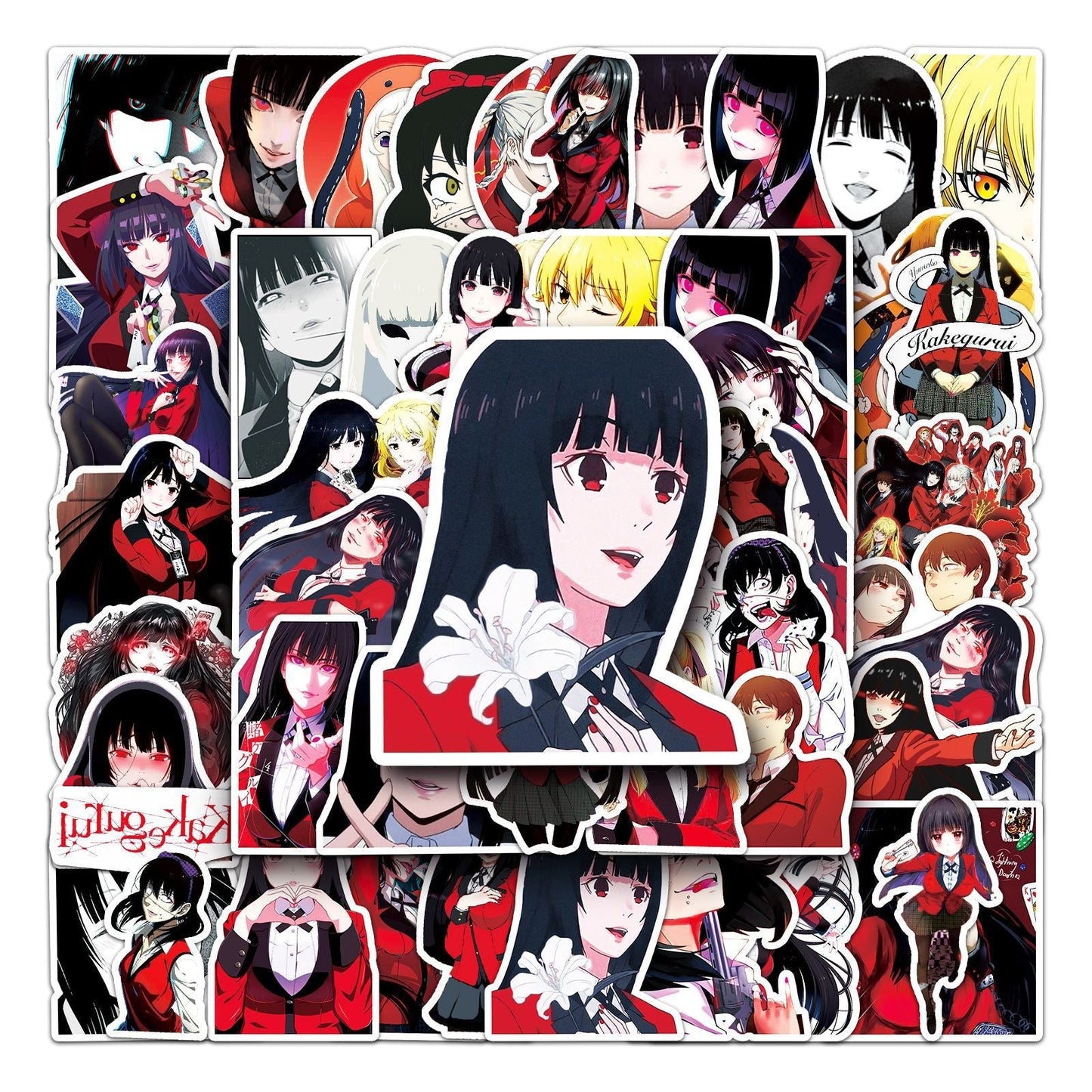 10/30/50PCS Anime KAKEGURUI Jabami Yumeko Stickers Cartoon  Classic Toy Decoration Phone Skateboard Guitar Car DIY Funny Decals