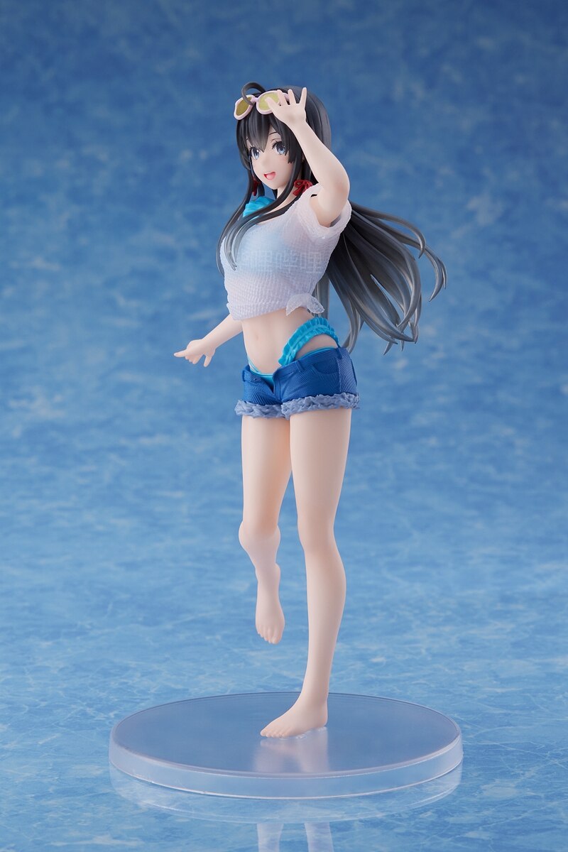 Genuine 18CM Anime My Youth Romantic Comedy Is Wrong Yukinoshita Yukino Figure PVC Standing Short Sleeve Swimsuit Model Toys