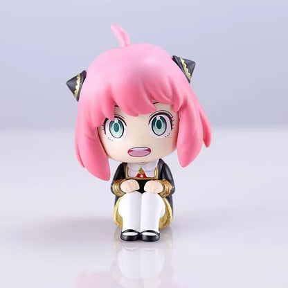 Anime SPY×FAMILY Anya Forger Figure 12CM PVC Sitting Posture Cute Model Dolls Box-packed Cartoon Toy Gift Ornament