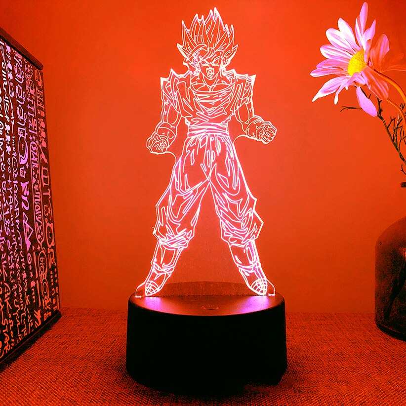 Dragon Ball 3D Led Night Light Model Toys Super Saiyan Vegeta Figures Children Bed Room Decor Birthday&amp;Christmas Gifts for Kids