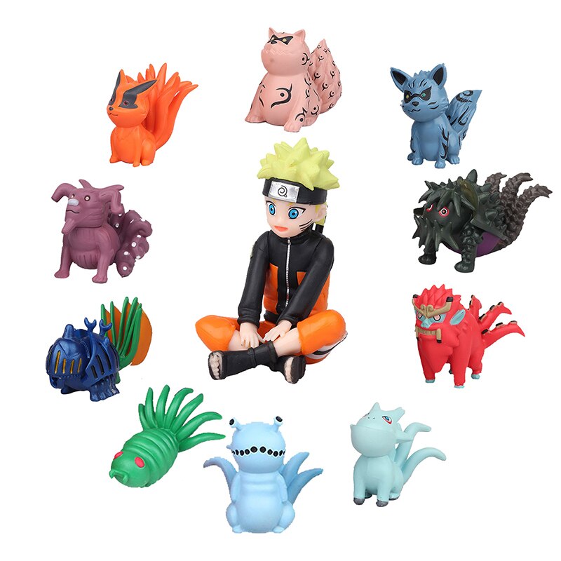 Anime Naruto Shippuuden Figure Gyuki Gobi Hachibi Ichibi Kyuubi Nanabi Ootutuki Kaguya Uzumaki Naruto Yonbi To Bijuutachi Toys