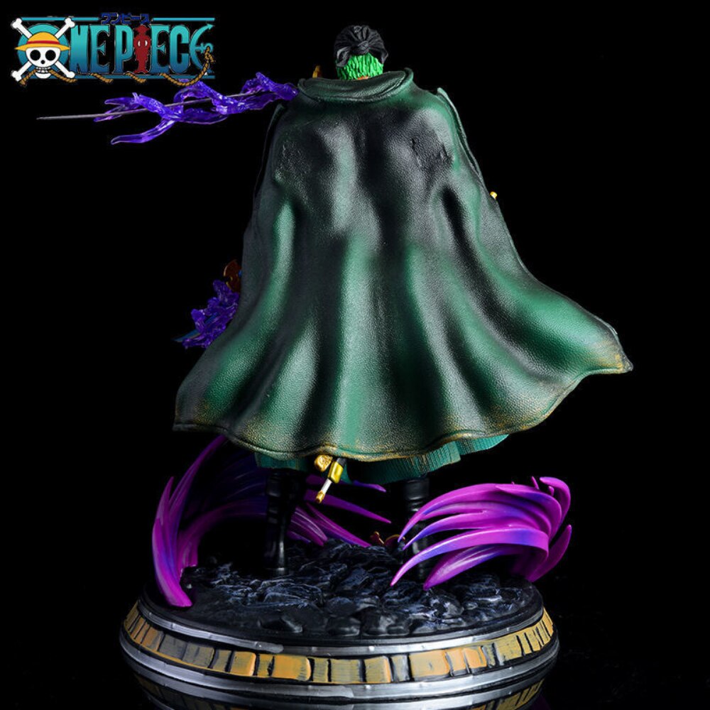 34CM Roronoa Zoro Collectible Figurine One Piece Anime Figure Manga Assemble Model Cartoon Doll Adult Children Kids Boy Toy Gift