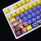 108 Keys/set Demon Slayer Agatsuma Zenitsu Keycap PBT Dye Subbed Backlit Keycaps Cartoon Anime Gaming Key Caps Cherry Profile