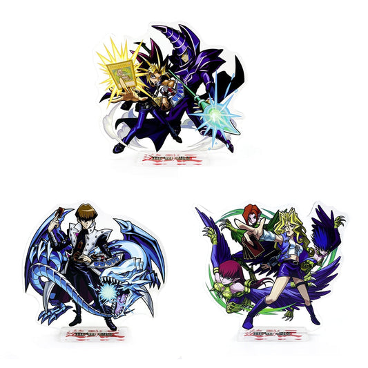 Yu Gi Oh! Mutou Yugi Seto Kaiba Kujaku Mai Blue Eyes White Dragon Harpies acrylic standee figurines desk decoration cake topper