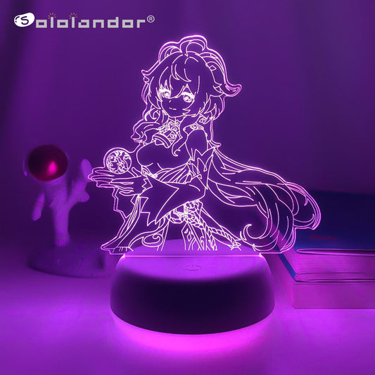 Acrylic Led Night Lamp Genshin Impact Ganyu Led Night Light Game