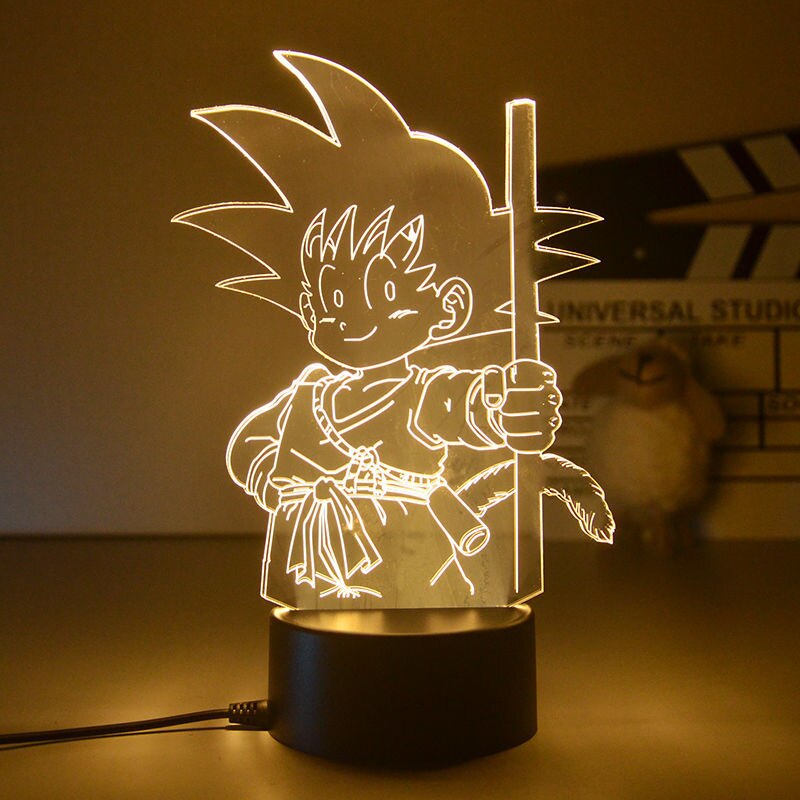 Dragon Ball Z 3D LED Night Light Anime Super Saiyan Son Goku Vegeta Night Table Lamp Toys for Kids Xmas Gift