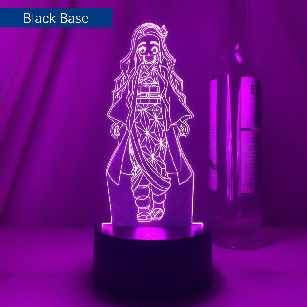 Kimetsu No Yaiba Nezuko Kamado Figure Led Night Light for Bedroom Decor Nightlight Kids Child Table 3d Lamp Demon Slayer Gifts