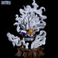 Anime One Piece Luffy Gear 5 Figurine Q Version Sun God Nikka Squatting Scene 16cm PVC Action Figures Model Toys for Boys Gifts