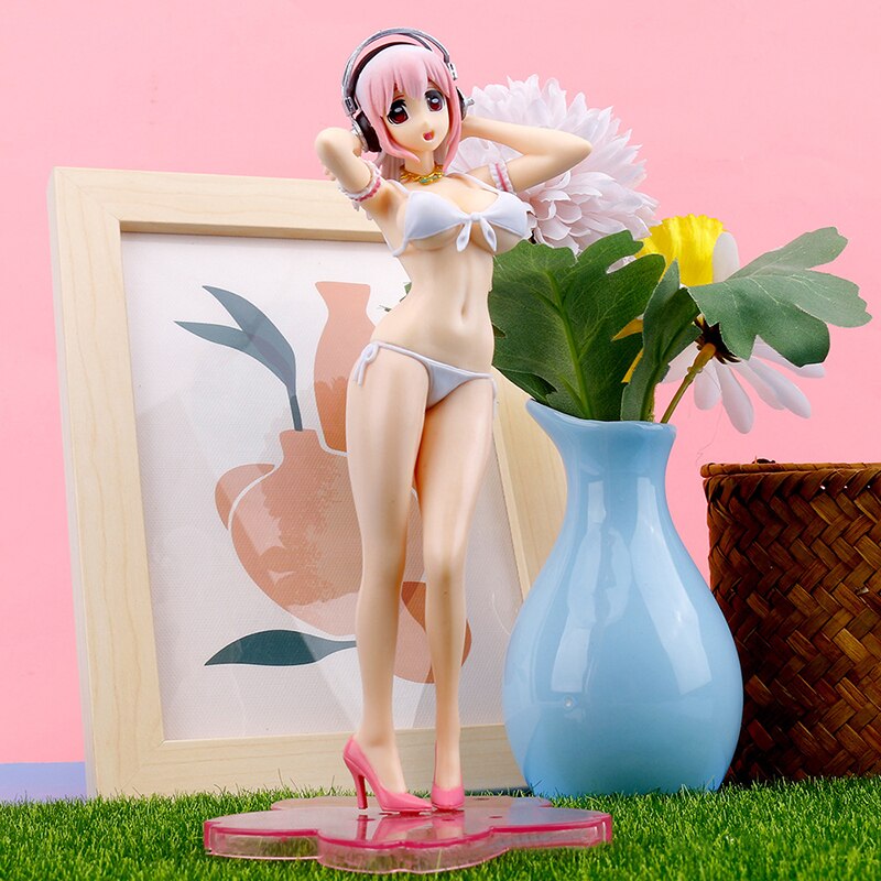 19cm Anime Asuna Soniko Sexy Girl Swimsuit Figure Japanese PVC Kawaii Action Figure Collection Model Toy Computer Case Car Gift