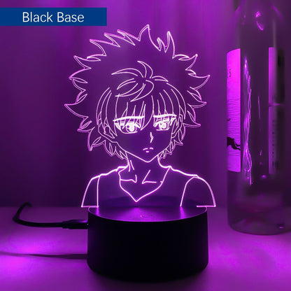 3d Led Lamp Anime Hunter X Hunter Killua for Bedroom Decor Nightlight Birthday Gift Acrylic Led Night Light Hxh Killua Cute