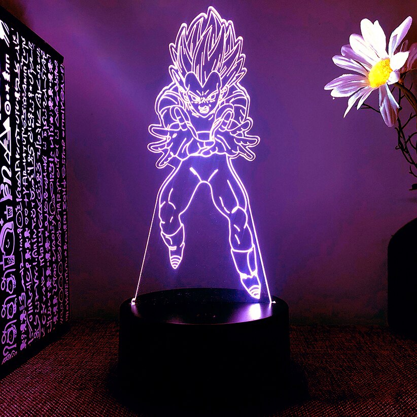 Dragon Ball 3D Led Night Light Model Toys Super Saiyan Vegeta Figures Children Bed Room Decor Birthday&amp;Christmas Gifts for Kids