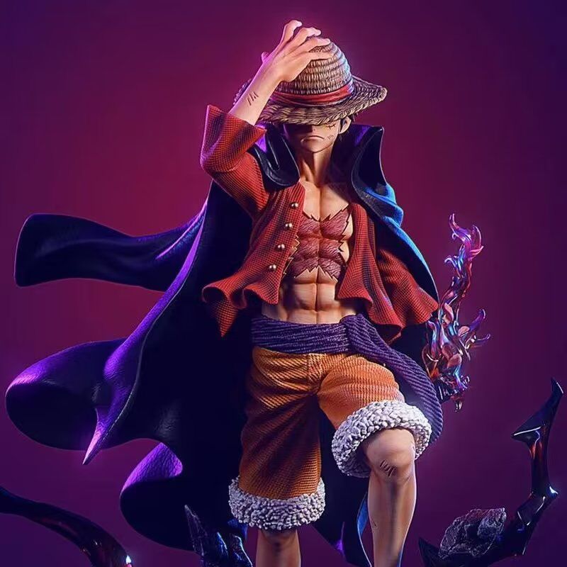 25cm LX Straw Hat Luffy One Piece Anime New Fourth Emperor Figurine Ornament PVC Action Figures Adult Model Gift Toys for Boys