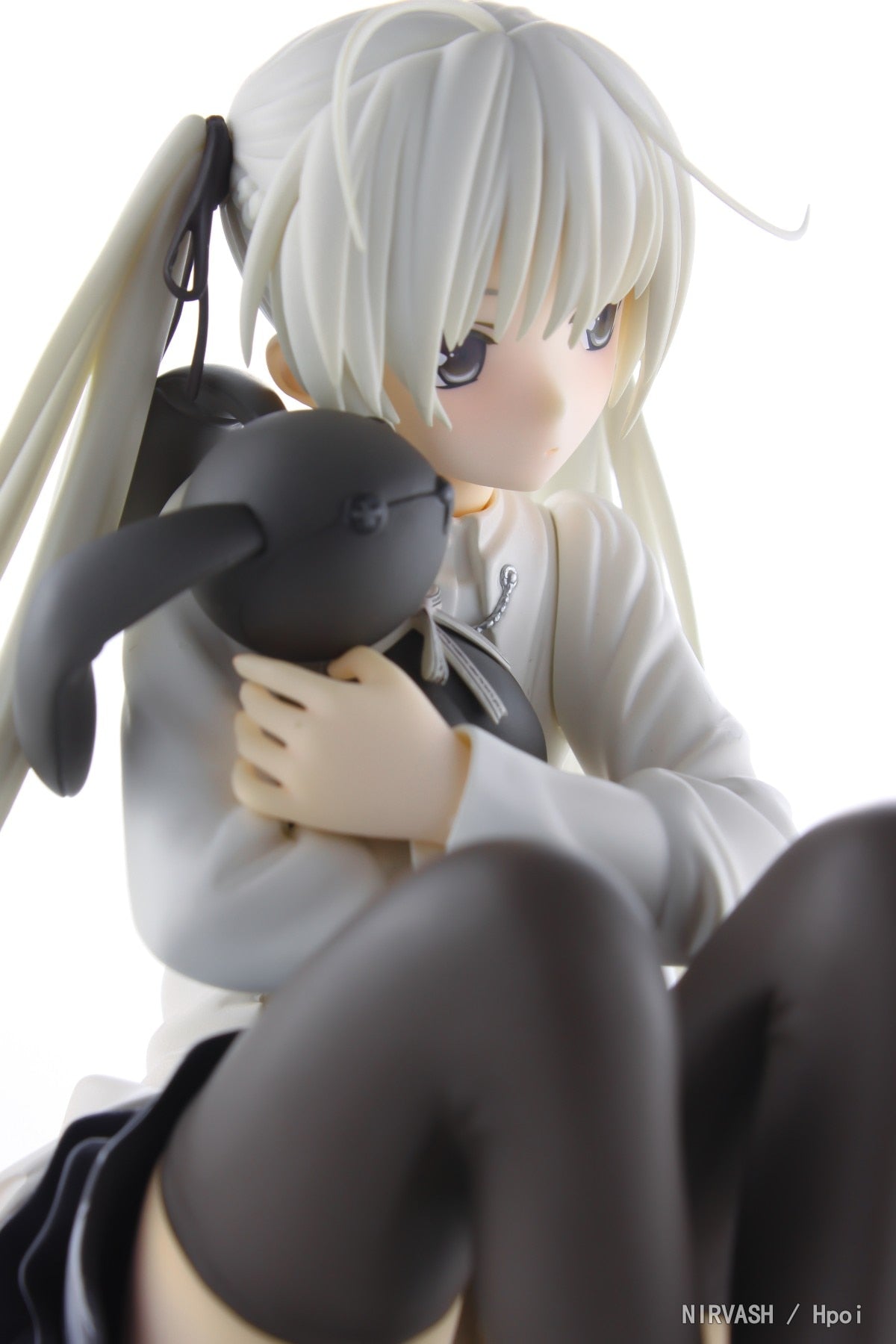 9CM Anime Cute Figure Kasugano Sora Where We Are Least Alone Sitting And Hugging The Rabbit Model Dolls Toy Gift Collect PVC