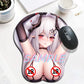 Arknights mudrock 3D Oppai Mouse Pad Gamer Sexy Girl Big Anime Cute Wrist Rest Silicone Boobs Gel Mat Mousepad