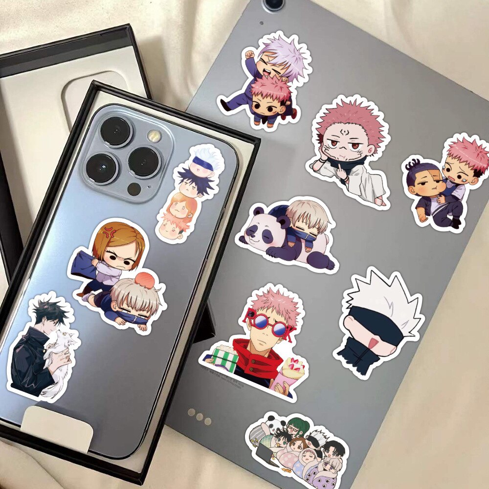 10/30/60PCS Jujutsu Kaisen Stickers Anime Decals Graffiti Sticker Kids Toys PVC Wateproof DIY Suitcase Phone Guitar Notebook