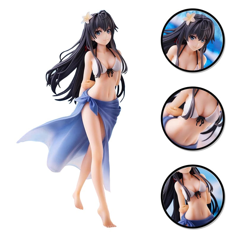 23CM Japanese Funny Anime My Teen Romantic Comedy Yukinoshita Yukino  Figure Toys Sexy Girl Doll PVC Static Stance Ornaments