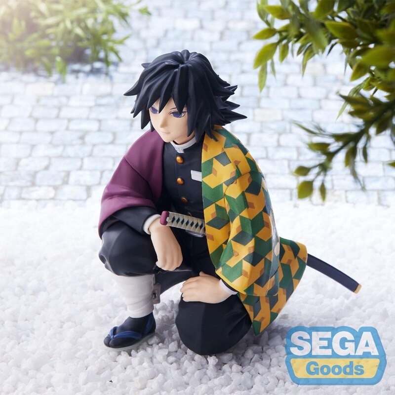 Demon Slayer Figure Rengoku Kyoujurou Tomioka Giyuu PVC Action Figuine Doll Toys Column He Meeting Pressed Kneeling Ornament