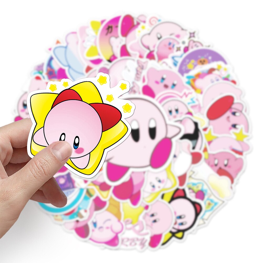 10/30/50pcs Kawaii Kirby: Right Back At Ya! Stickers for Kids Waterproof Cute Cartoon Decals Decorative Luggage Suitcase Laptop