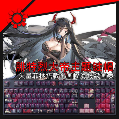 108 Keys/set Azur Lane Friedrich der Große Keycap PBT Dye Subbed Backlit Keycaps Anime Gaming Key Caps For ANSI 61 87 104 108