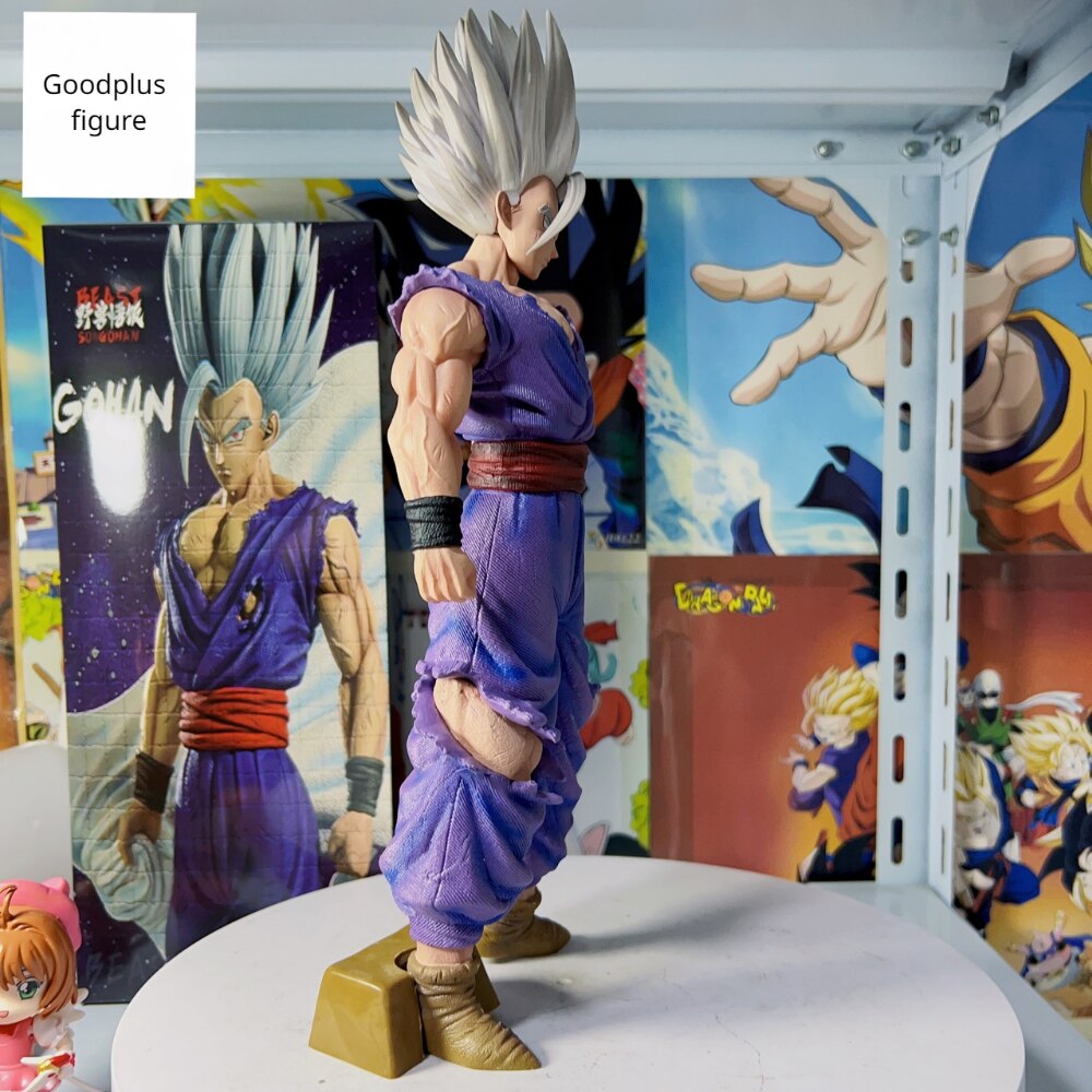 Dragon Ball Super Anime God Son Gohan Figurine 32CM GK White Hair Decorations Action Figures Model Children Toys for Boys Gift