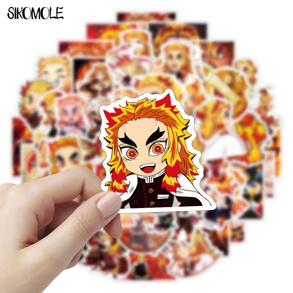 10/30/50PCS Anime Rengoku Kyoujurou Stickers Demon Slayer Kimetsu No Yaiba DIY Laptop Luggage Guitar Suitcase Decals Sticker F5