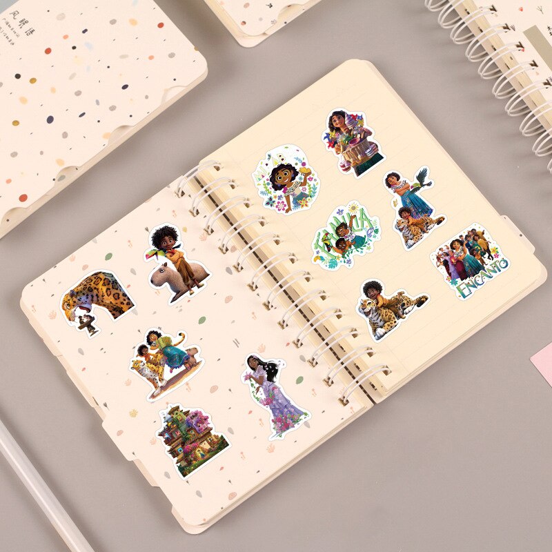 10/30/50pcs Disney Movie Encanto Stickers Decals Laptop Phone Guitar Luggage Skateboard Diary Bike Cartoon Sticker for Kids Toy