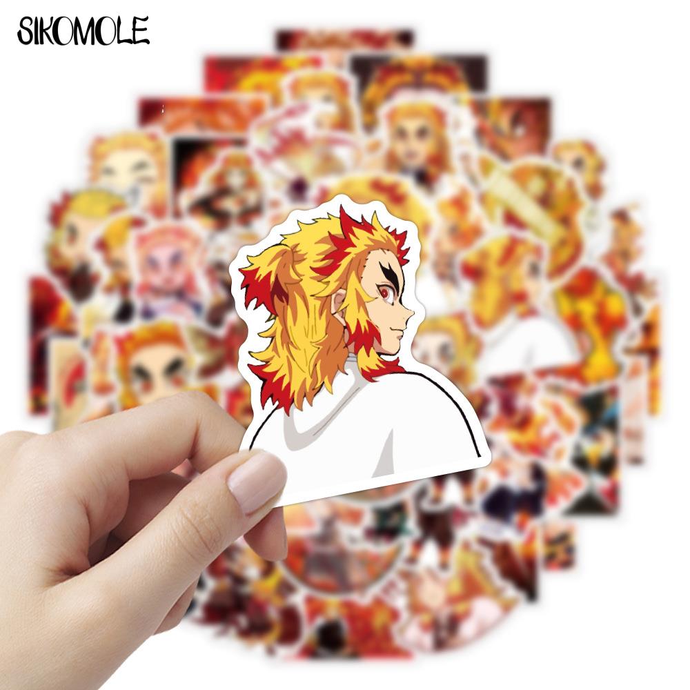 10/30/50PCS Anime Rengoku Kyoujurou Stickers Demon Slayer Kimetsu No Yaiba DIY Laptop Luggage Guitar Suitcase Decals Sticker F5