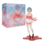 23CM Anime Lovely girl with blue hair Figure Kawaii Sakura kimono Rem Ram Model PVC Toys Gift in a colorful box