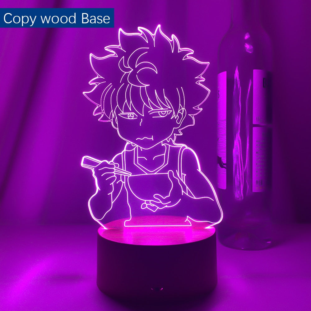 Newest Hunter X Hunter Killua Led Light for Kids Bedroom Decor Hxh Led Night Lights Anime Gifts Acrylic Neon 3d Lamp Killua Cute