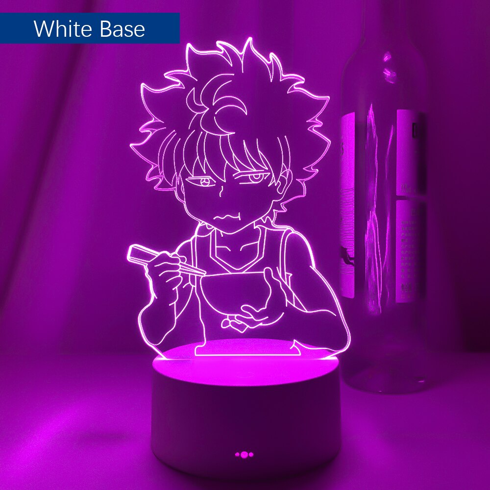 Newest Hunter X Hunter Killua Led Light for Kids Bedroom Decor Hxh Led Night Lights Anime Gifts Acrylic Neon 3d Lamp Killua Cute