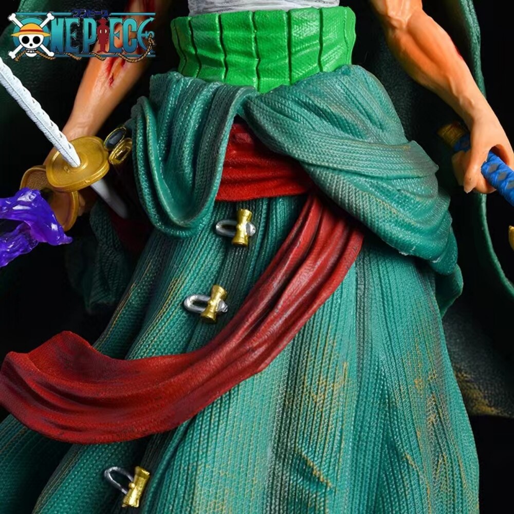 34CM Roronoa Zoro Collectible Figurine One Piece Anime Figure Manga Assemble Model Cartoon Doll Adult Children Kids Boy Toy Gift