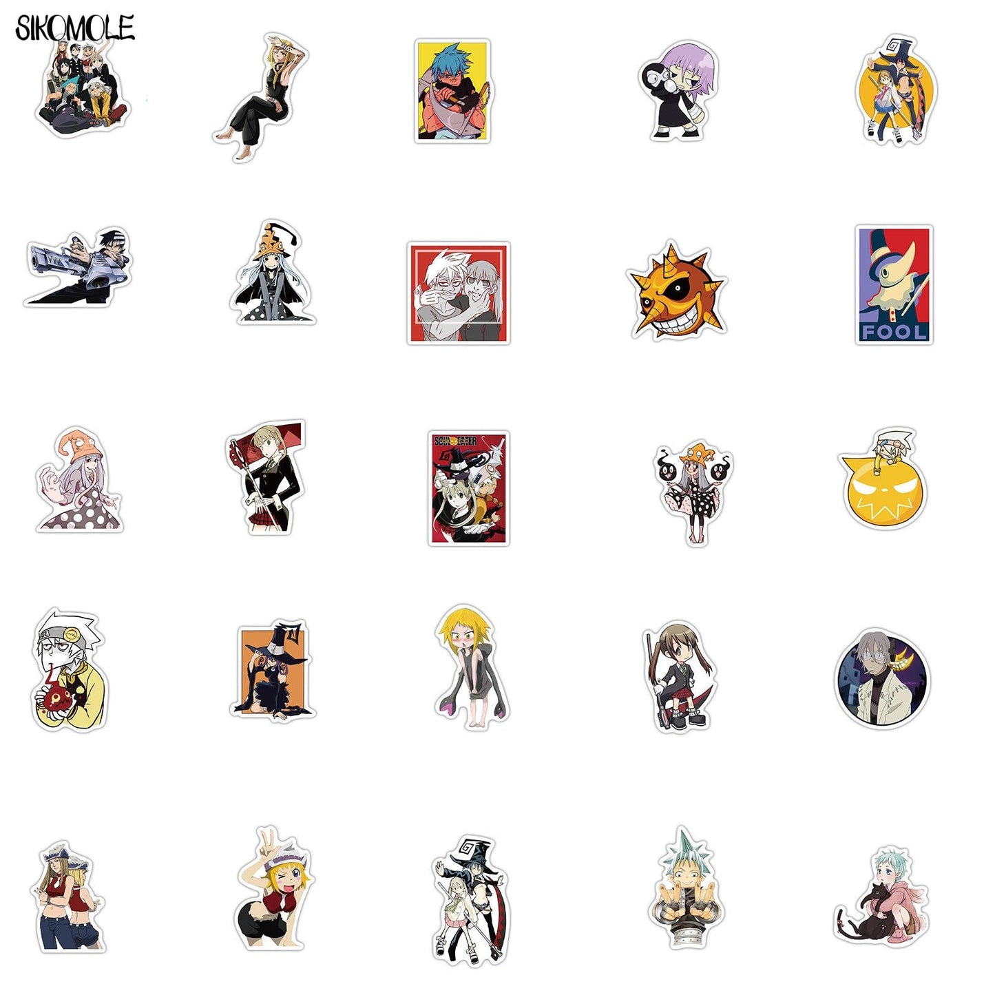 10/30/50PCS Japanese Anime Soul Eater Stickers Cartoon DIY Toys Helmet Bicycle Guitar Notebook Skate Decals Graffiti Sticker F5