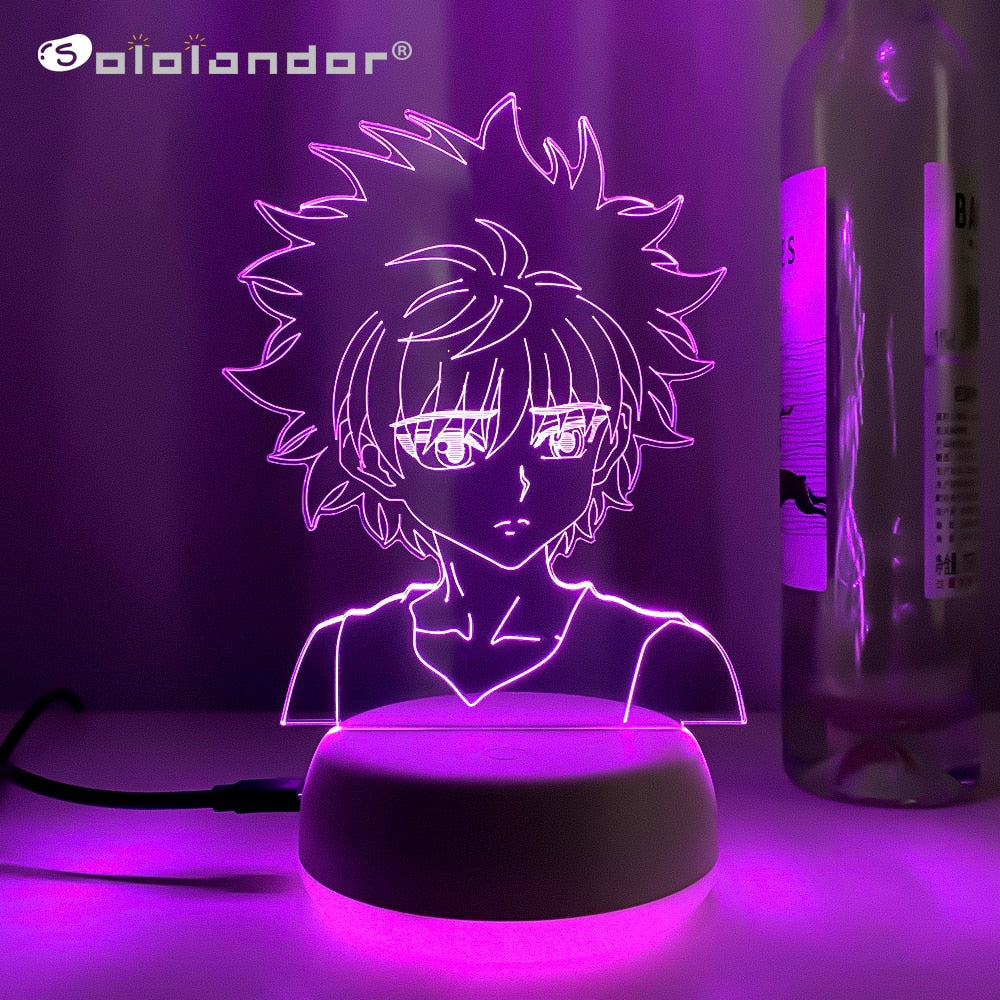 3d Led Lamp Anime Hunter X Hunter Killua for Bedroom Decor Nightlight Birthday Gift Acrylic Led Night Light Hxh Killua Cute