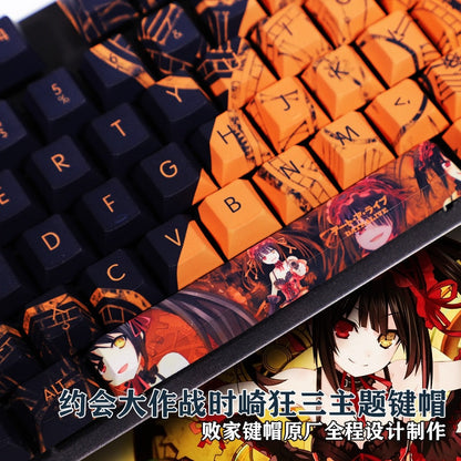 108 Keys PBT Dye Subbed Keycaps Cartoon Anime Gaming Key Caps DATE A LIVE Tokisaki Kurumi Nightmare Cherry Profile Keycap