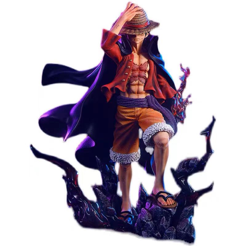 25cm LX Straw Hat Luffy One Piece Anime New Fourth Emperor Figurine Ornament PVC Action Figures Adult Model Gift Toys for Boys