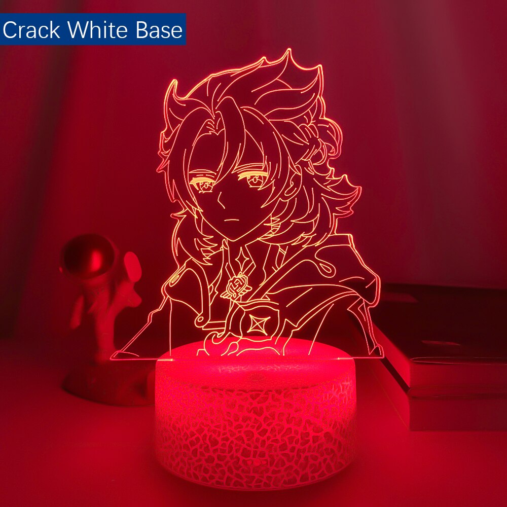 Game Led Night Light Genshin Impact Albedo Figure for Room Decor Kids Birthday Gift Genshin Impact Table Led Night Lamp