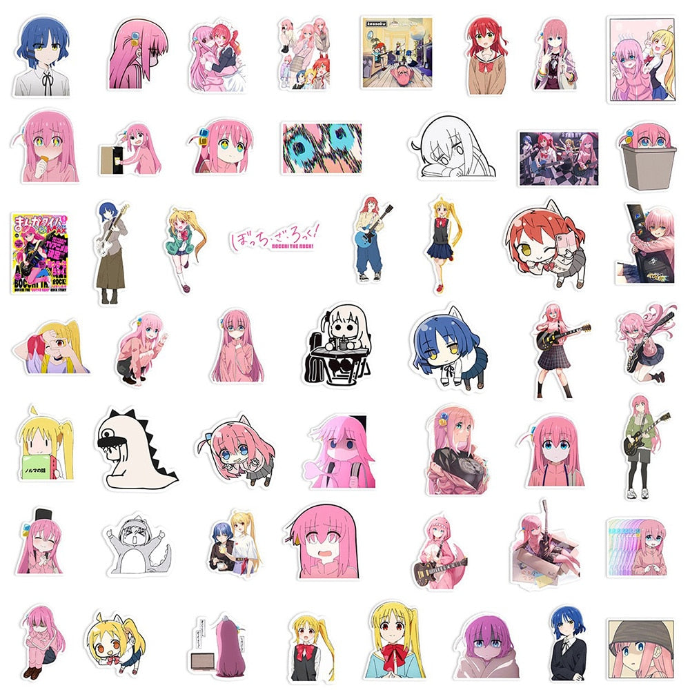 10/30/50PCS Anime BOCCHI THE ROCK! Cartoon Stickers Waterproof Luggage Suitcase Graffiti DIY Sticker kid toy