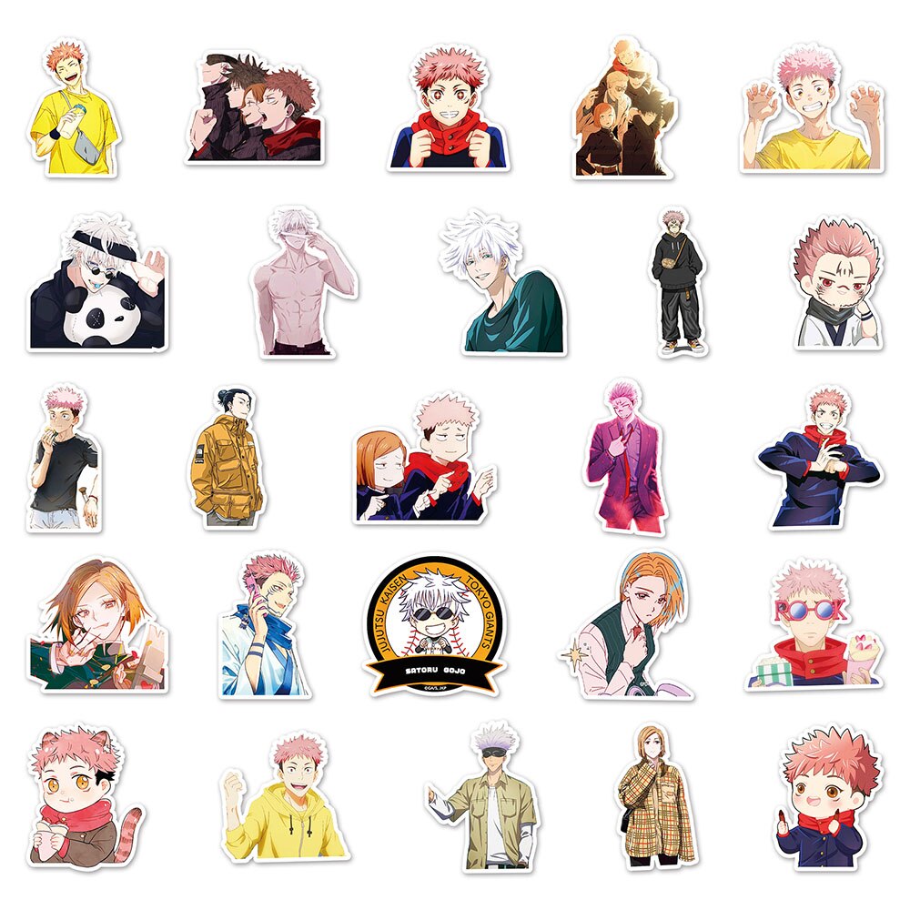 10/30/50PCS Cool Anime Jujutsu Kaisen Stickers Cartoon Graffiti Decals Kids Toy DIY Phone Luggage Fridge Notebook Sticker Gift