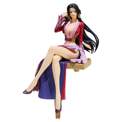 21cm One Piece Anime Figures Sexy Boa Hancock Sitting Position Action Figure PVC Adult Collection Model Doll Toy Ornaments Gift