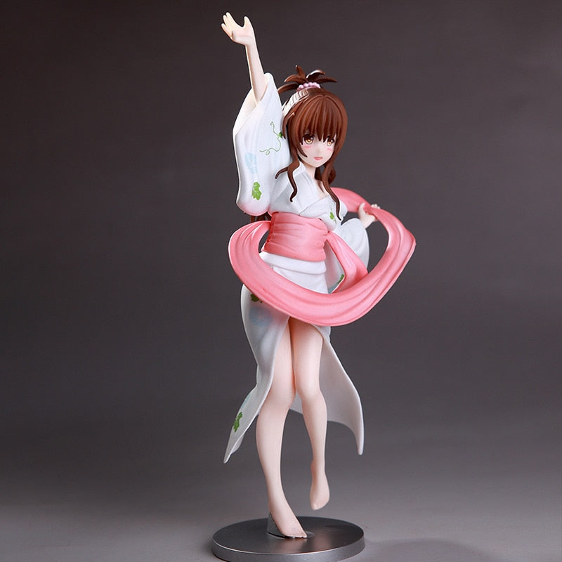 20cm Anime To Love Darkness Action Figure Yuuki Rito Sister Yuuki Mikan Kimono Sexy Girls Doll PVC Collectible Model Toy Gift