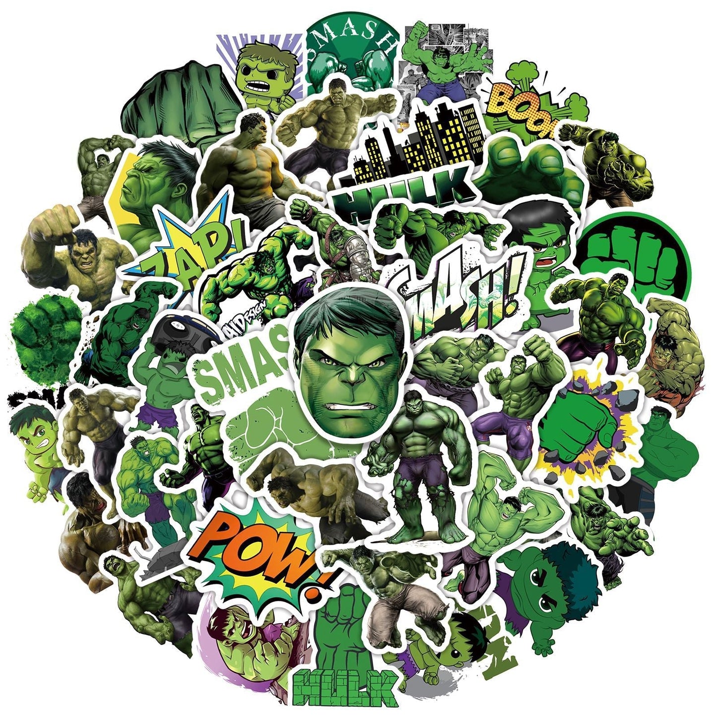 10/30/50Pcs Disney Marvel The Hulk Stickers Man Skateboard Luggage Laptop Guitar Waterproof Sticker Kids Toys gift