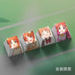 4 Keys/set THE IDOLMASTER Keycaps PBT Dye Sublimation Key Caps For MX Switches Cherry Profile Anime Cartoon Keycap