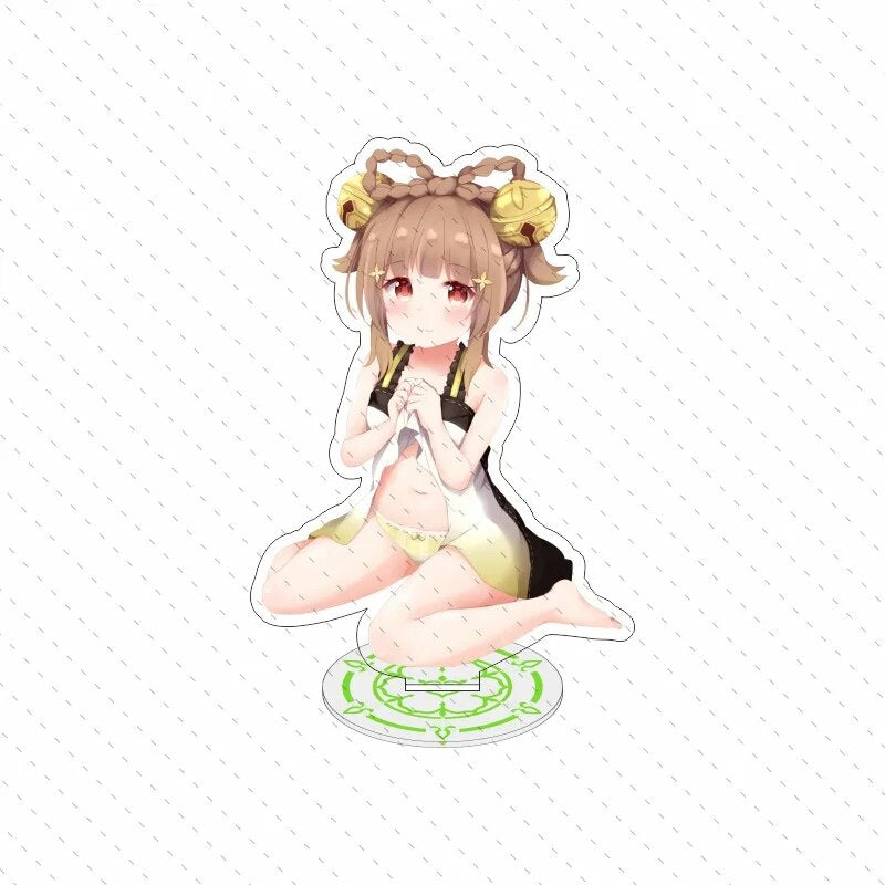 Anime Genshin Impact Scaramouche Venti Cosplay Acrylic Cute Figure Kaedehara Kazuha Xiao Stand Model Toy Desk Decor Friend Gifts