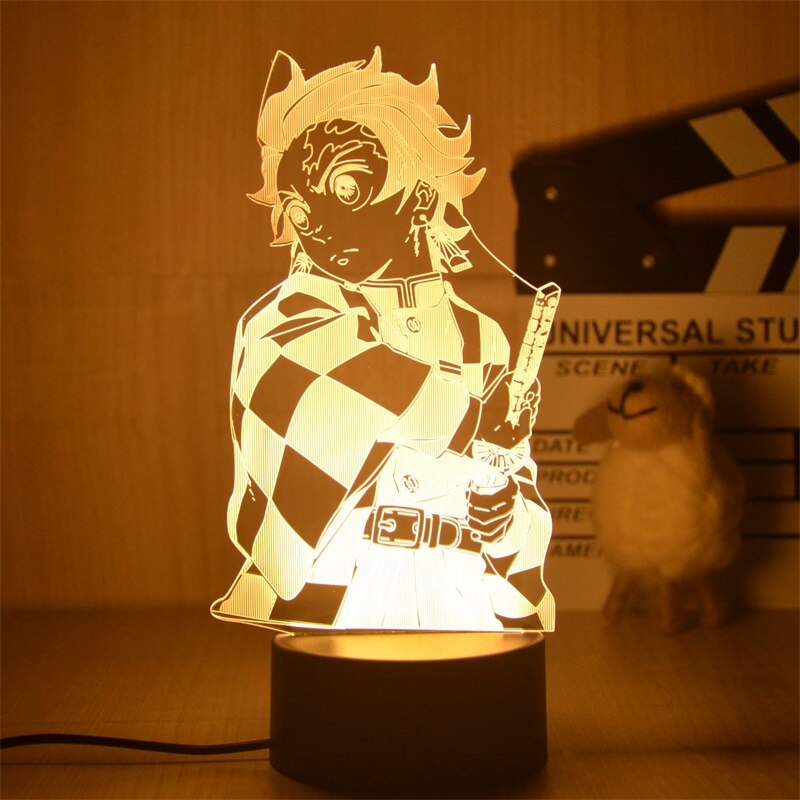 Anime Demon Slayer Figure 3D LED Night Light Kocho Kanae Figures Lamp for Bedroom Decor Child Kids Birthday Gift Warm light